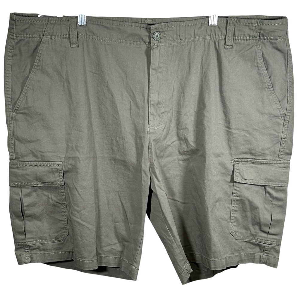 Architect ActiveFlex Mens Cargo‎ Shorts Olive Green Stretch Waist 48 Brand New